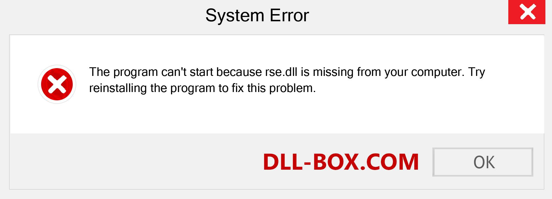  rse.dll file is missing?. Download for Windows 7, 8, 10 - Fix  rse dll Missing Error on Windows, photos, images