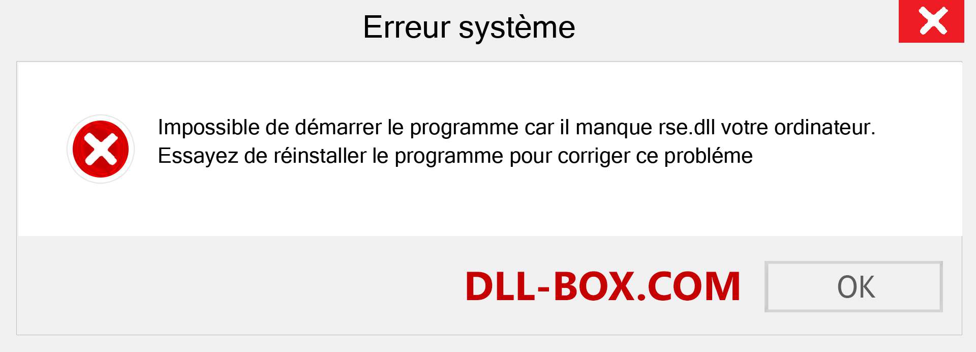 Le fichier rse.dll est manquant ?. Télécharger pour Windows 7, 8, 10 - Correction de l'erreur manquante rse dll sur Windows, photos, images